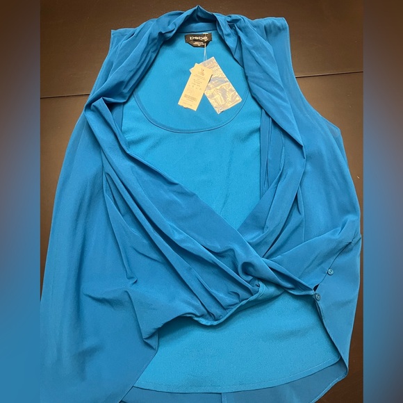 Bebe asymmetric wrap front blouse - Picture 10 of 15